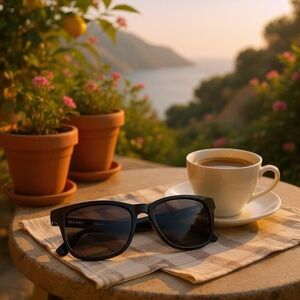 GUCCI Black Rectangular Sunglasses